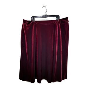 Croft & Barrow Burgundy Velvet Skirt